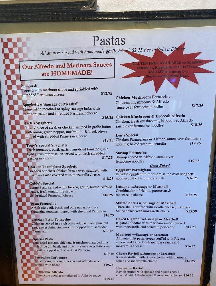 Tony's Italian Eatery Menu image 3